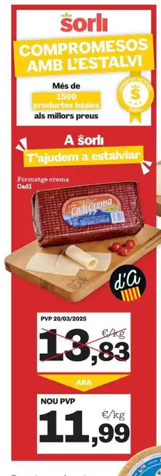 Sorli CADI Formatge crema oferta