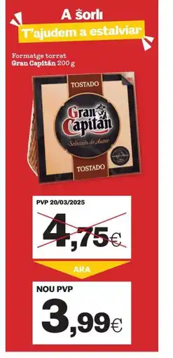 Sorli GRAN CAPITAN Formatge torrat oferta