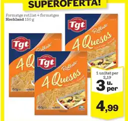 Sorli HOCHLAND Formatge ratllat 4 formatges oferta