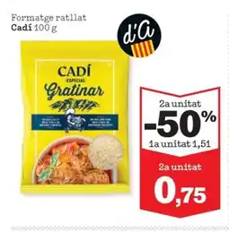 Sorli CADÍ Formatge ratllat oferta