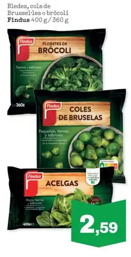 Sorli FINDUS Bledes, cols de Brussel·les o bròcoli oferta