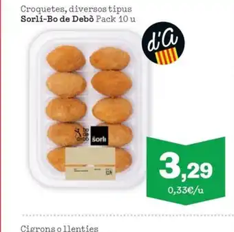Sorli SORLI-BO DE DEBÒ Croquetes, diversos tipus oferta