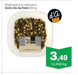 Sorli SORLI-BO DE DEBÒ Espinacs a la catalana oferta