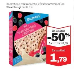 Sorli BICENTURY Barretes amb xocolata i fruites vermelles oferta