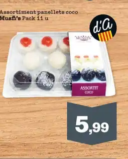 Sorli MUSFI'S Assortiment panellets coco oferta
