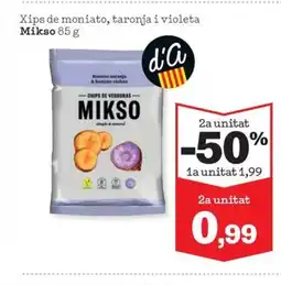 Sorli MIKSO Xips de moniato, taronja i violeta oferta