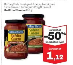 Sorli GALLINA BLANCA Sofregit de tomàquet i ceba, tomàquet i verdures o tomàquet fregit casolà oferta