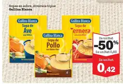 Sorli GALLINA BLANCA Sopes en sobre, diversos tipus oferta
