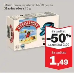 Sorli MARISCADORA Musclos en escabetx 13/18 peces oferta