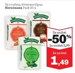 Sorli HORNIMANS Te o roibos, diversos tipus oferta