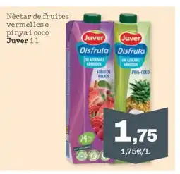 Sorli JUVER Néctar de fruites vermelles o pinya i coco oferta