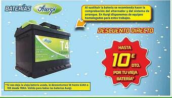 Aurgi Baterías Aurgi oferta