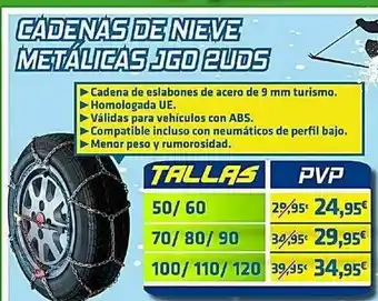 Cadenas De Nieve Metálicas Jgo 2uds