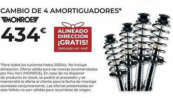 Feu Vert Cambio De 4 Amortiguadores Monroe oferta