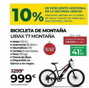 Feu Vert Bicicleta De Montaña Uirax T7 Montaña oferta