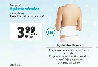 Lidl Sensiplast Apósito Térmico oferta
