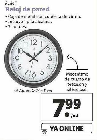 Lidl Auriol Reloj De Pared oferta