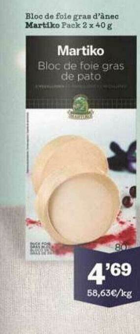 Sorli Bloc De Foie Gras D'ànec Martiko oferta