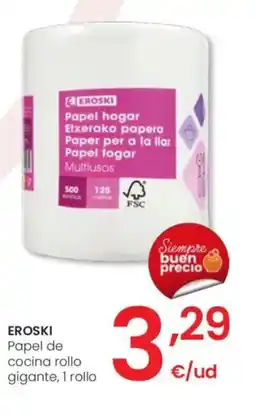 Eroski EROSKI Papel de cocina rollo gigante, 1 rollo oferta