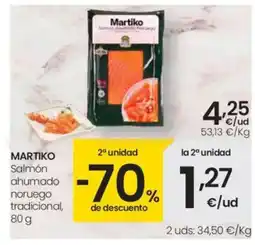 Eroski MARTIKO Salmón ahumado noruego tradicional oferta