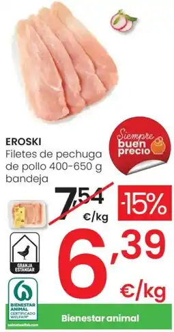 Eroski EROSKI Filetes de pechuga de pollo oferta