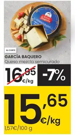 Eroski GARCÍA BAQUERO Queso mezcla semicurado oferta