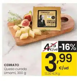 Eroski CERRATO Queso curado Umami oferta