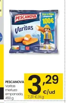 Eroski PESCANOVA Varitas merluza empanada oferta