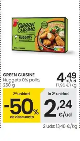 Eroski GREEN CUISINE Nuggets 0% pollo oferta