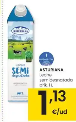 Eroski ASTURIANA Leche semidesnatada oferta