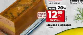 Maxi Dia Mousse 3 sabores triolet oferta