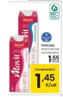 Eroski PASCUAL Movit leches señalizadas oferta