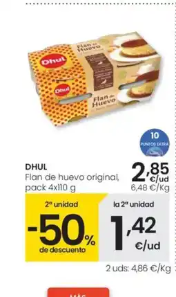 Eroski DHUL Flan de huevo original oferta