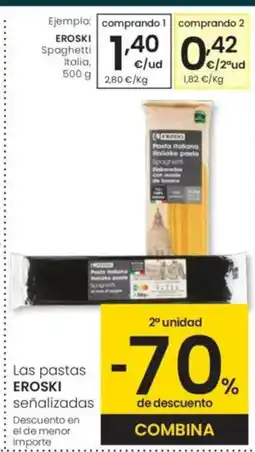 Eroski EROSKI Spaghetti Italia oferta