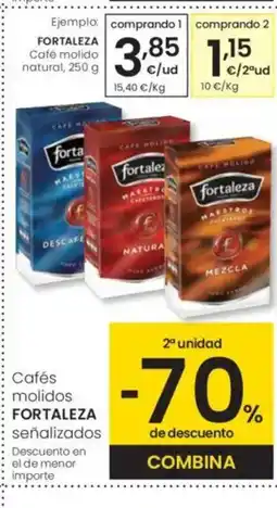 Eroski FORTALEZA Café molido natural oferta