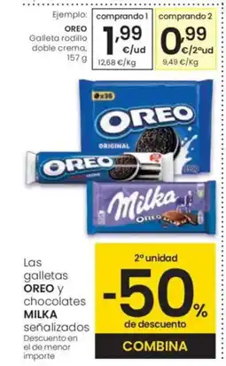Eroski OREO Galleta rodillo doble crema oferta
