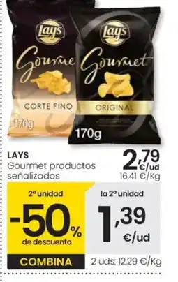 Eroski LAYS Gourmet productos señalizados oferta