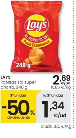 Eroski LAYS Patatas sal super ahorro oferta