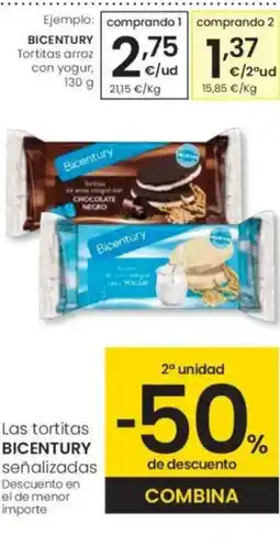 Eroski BICENTURY Tortitas arroz con yogur oferta