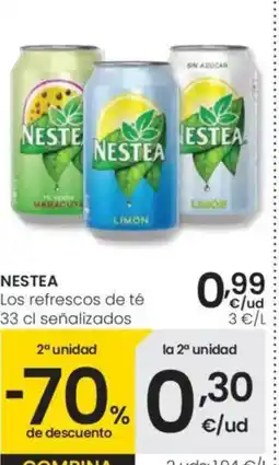 Eroski NESTEA Los refrescos de té señalizados oferta