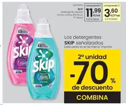 Eroski SKIP Detergente liquido ciclos cortos eficacia, oferta