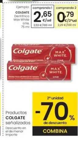 Eroski COLGATE Dentifrico Max White one oferta