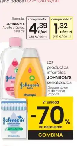 Eroski JOHNSON'S Aceite clásico oferta