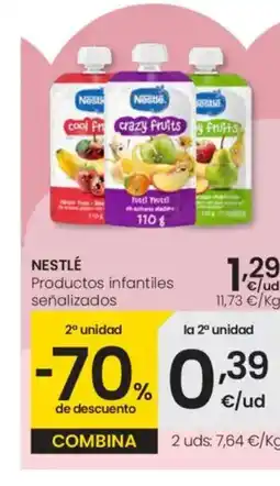 Eroski NESTLÉ Productos infantiles señalizados oferta