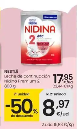 Eroski NESTLÉ Leche de continuación Nidina Premium 2 oferta