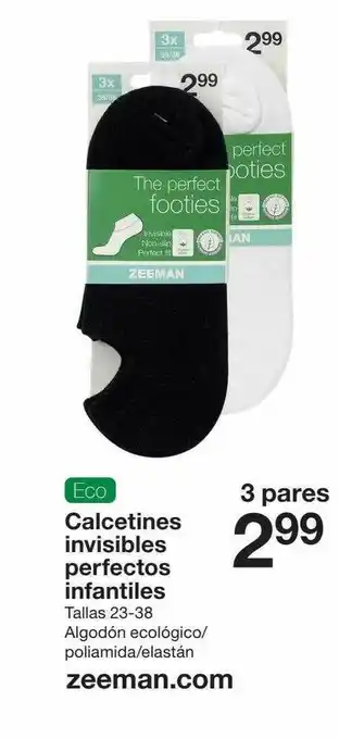 Zeeman Eco Calcetines Invisibles Perfectos Infantiles oferta