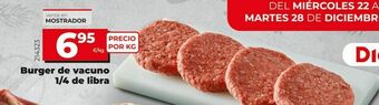 La Plaza de DIA Hamburguesas de vacuno oferta