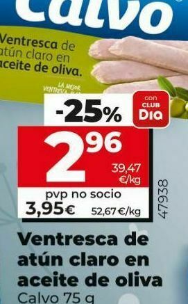 La Plaza de DIA Ventresca de atún calvo oferta