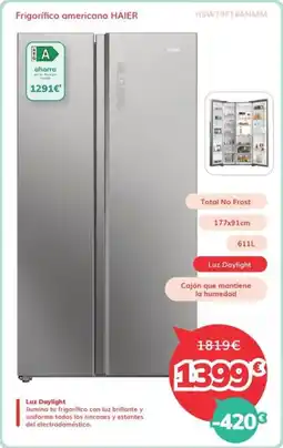 Mi electro HAIER Frigorífico americano oferta