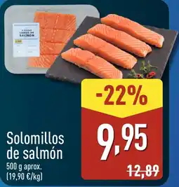 ALDI Solomillos de salmón oferta